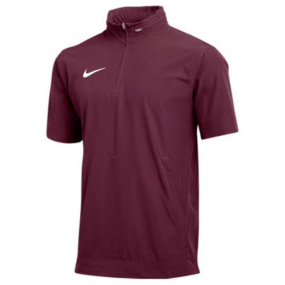 Nike Coaches Short Sleeve Jacket Men's Size M Water Repellent Dark Team Red NWT - Picture 1 of 10
